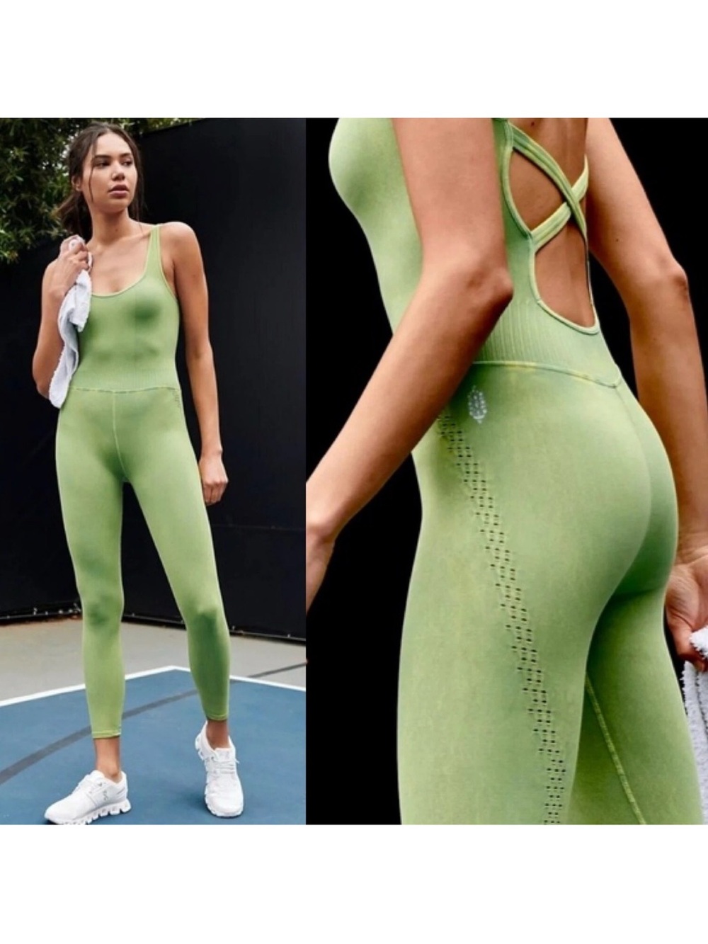 BIG SALE! Free People Seamless Sage Green Women's Jumpsuit! So cute! XS/Small